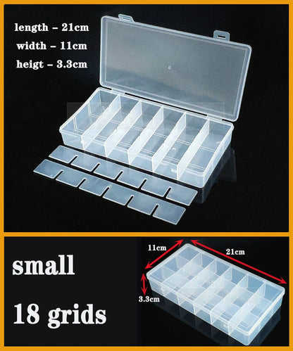 Transparent Plastic Box Screw Compartment Box Jewelry Earring Display Case Container Clear Terminal Organizer Tool Storage boxes