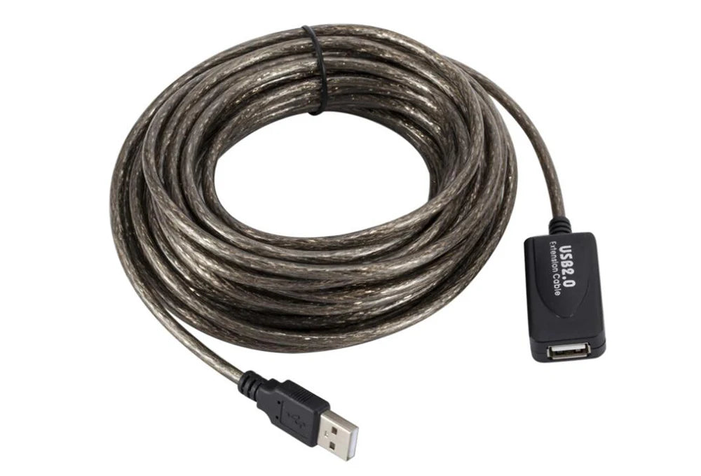 3M 5M 10M 15M 20M 25M 30M USB 2.0 Extension Cable Male to Female Active Repeater Wireless Network Card Extender USB Adapter Cord