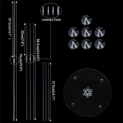 1/2 set Latex Balloon Holder Balloons Stand Column Metallic Balloons Baby Shower Kids Birthday Party Wedding Decoration Supplies