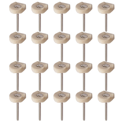 2.35/3mm Shank 40 Pieces Muslin Polishing Buffing Wheel Buffs Set Fits Dremel Rotary Tools