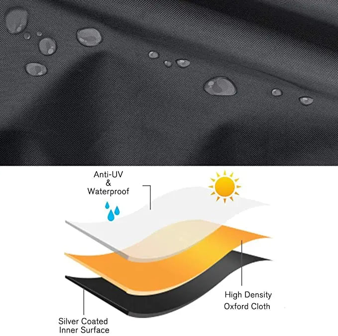 75 Sizes  Furniture Waterproof  Cover For Rattan Table Cube Chair Sofa  Rain Garden Patio Protective Cover Black and Silver