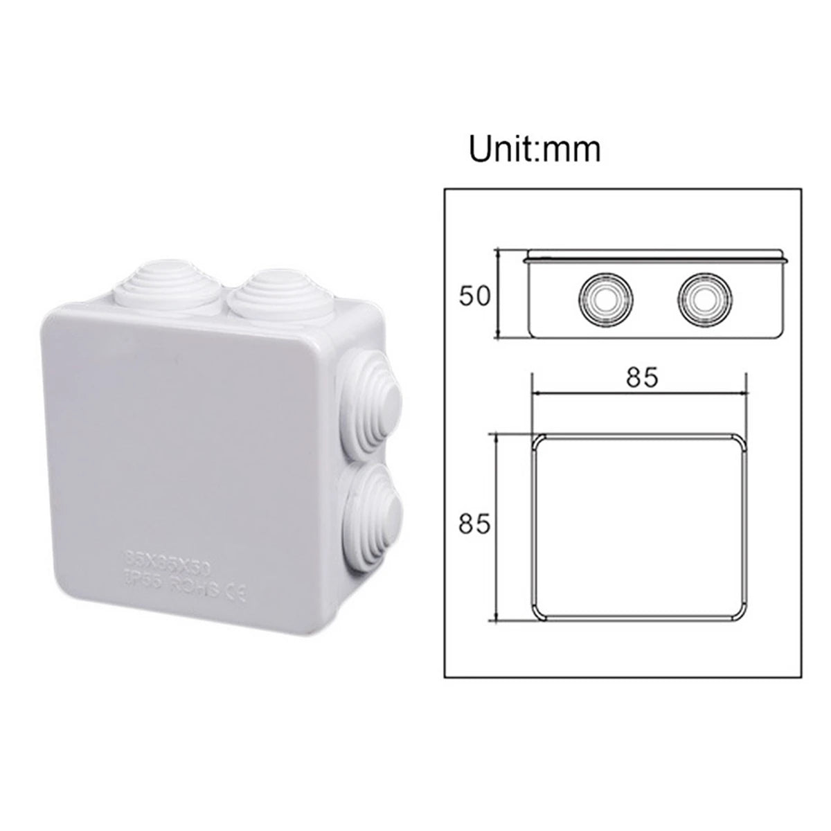 RA RT Wholesale ABS Plastic IP65 IP55 Waterproof Junction Box DIY Outdoor Electrical Connection Box Cable Branch Box