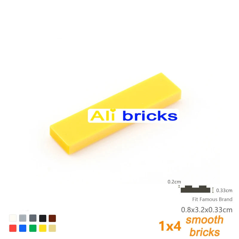 25pcs 1x4 Educational Creative Size MOC DIY 2431 Building Blocks Figure Ceramic Tile Bricks Toys for Children Smooth Flat Tiles