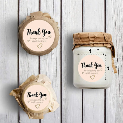 500pcs 1.5 Inch "Thank You For Your Order" Kraft Paper Sticker  Envelope Seal Label For DIY Biscuit / Candy Packaging Sticker