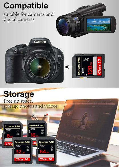 Camera SD 128GB 256GB 512GB Flash Memory Card 32GB 64GB U1 SD Cards Class 10 tarjeta slr SD Card U3 UHS-I 16GB for SLR