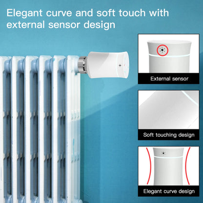 MOES TRV ZigBee 3.0 Tuya New Radiator Actuator Valve Smart Programmable Thermostat Temperature Heater Alexa Voice Control