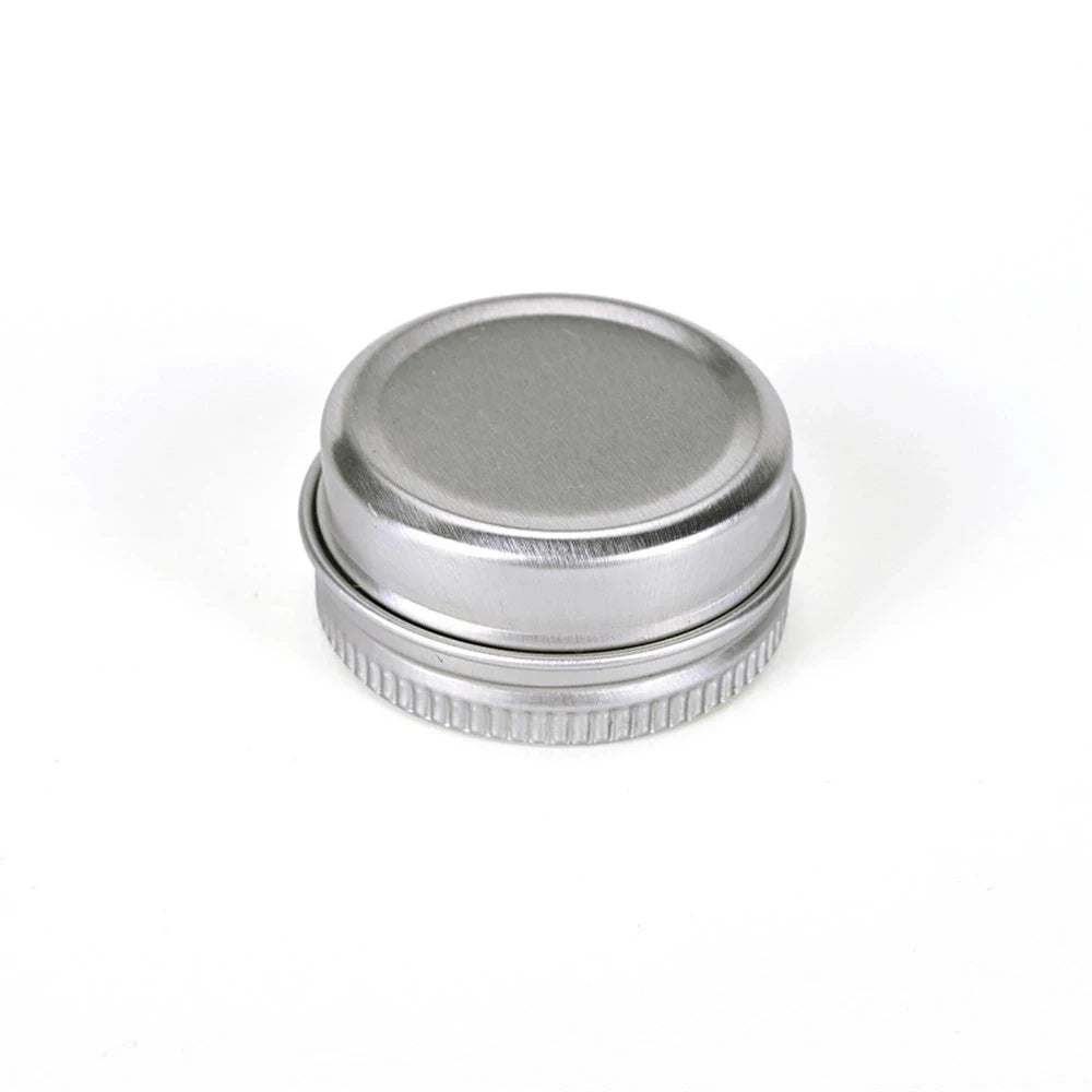 5ml-250ml Cosmetic Aluminum Cans Aluminum Boxes Silver Aluminum Tins Cans Screw Top Round Candle Spice Tins Cans Lid Containers