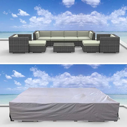 75 Sizes  Furniture Waterproof  Cover For Rattan Table Cube Chair Sofa  Rain Garden Patio Protective Cover Black and Silver