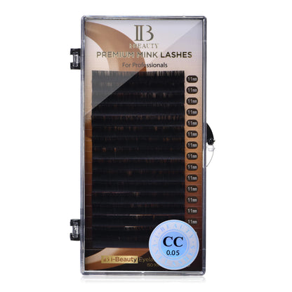 I Beauty Eyelash Extension Premium Real Mink Eyelashes CC SS D Curl ibeauty Volume Lash Origianl IB Lash Korea 7-16mm New