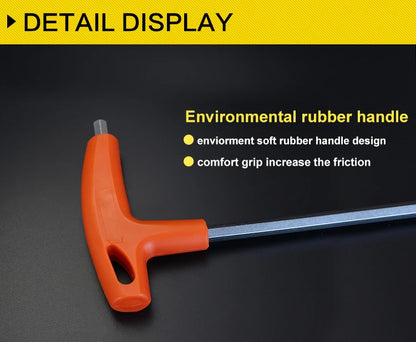2/2.5/3/4/5/6/8/10mm Flat/Ball Head Hex Key Allen Wrench Hand Tool T-Handle Hex Key Wrench Ball End Allen Hex Key Wrench Spanner