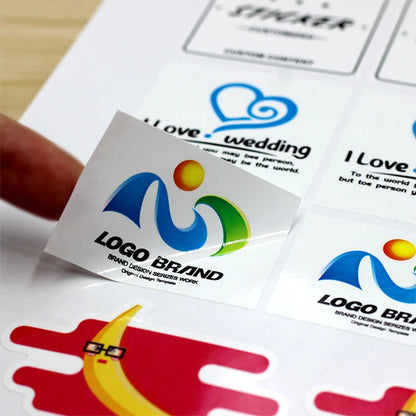 100pcs Custom Stickers and Logo Wedding Stickers Design Personalized Label 3cm-10cm Birthday/Invitation/Gift Box Stickers/Photos