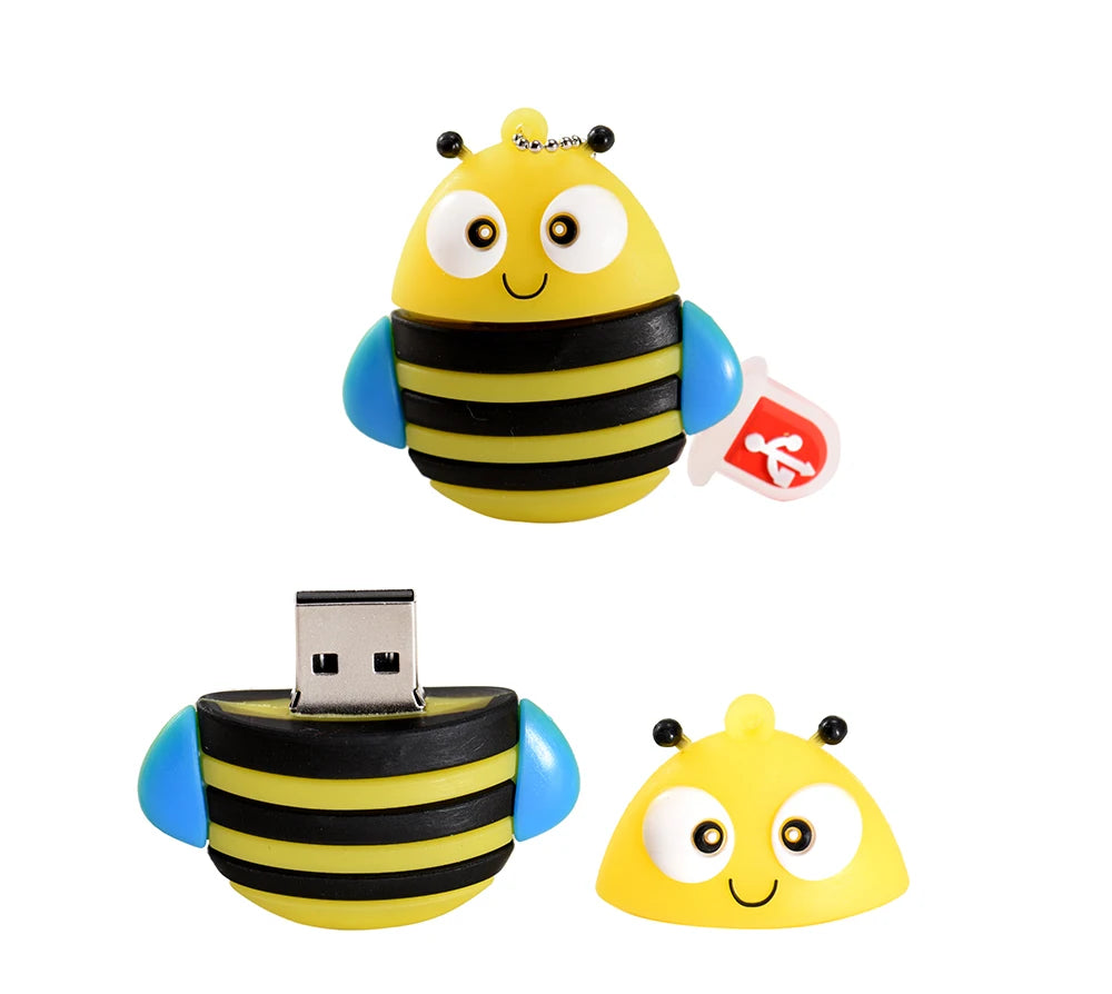 JASTER Uroczy Kreskówkowy Zwierzęcy Pendrive USB 64 GB Pingwin Kot Pamięć USB 32 GB Sowa Dinozaur Pendrive 16 GB Pszczoła Lis Pendrive 8 GB
