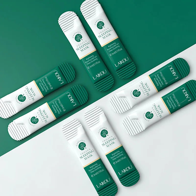 100 Pcs LAIKOU Moisturizing Sleeping Mask Sakura Snail Seaweed Centella Face Mask Tendering & Nourishing Oil-control Skin Care