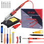 JCD Soldering iron kit adjustable temperature 220V 80W LCD solder welding tools Ceramic heater soldering tips Desoldering Pump