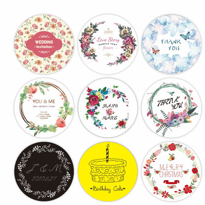 100 PCS Custom Stickers Logo Thank You Labels Personalized Stickers Packaging Name Party Wedding Birthday Print Your Own Sticker
