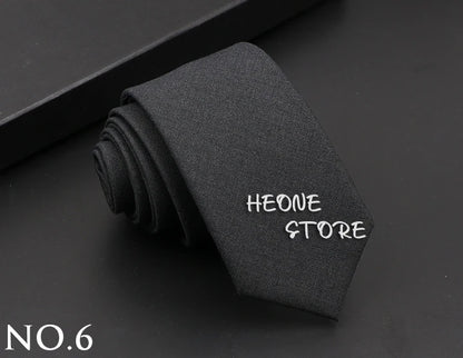 Mens Classic Cotton Ties High Quality Handmade Skinny 6CM Neck Tie Plaid Solid Color Striped Narrow Business Shirt Accessories