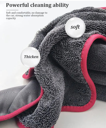 40x40/40x60/60x90CM Microfiber Towels 600GSM Ultra-Thick Car Washing Towel Auto Extra Soft Rag Car Care Cleaning Drying Cloth