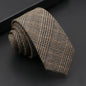Mens Classic Cotton Ties High Quality Handmade Skinny 6CM Neck Tie Plaid Solid Color Striped Narrow Business Shirt Accessories