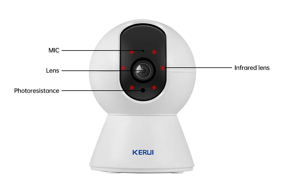KERUI 5MP 8MP 4K HD Mini WiFi IP Camera Indoor Wireless Security Home CCTV Surveillance Camera With Tuya Smart Auto Tracking