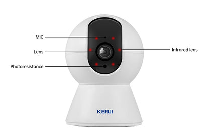 KERUI 5MP 8MP 4K HD Mini WiFi IP Camera Indoor Wireless Security Home CCTV Surveillance Camera With Tuya Smart Auto Tracking