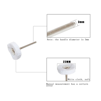 2.35/3mm Shank 40 Pieces Muslin Polishing Buffing Wheel Buffs Set Fits Dremel Rotary Tools