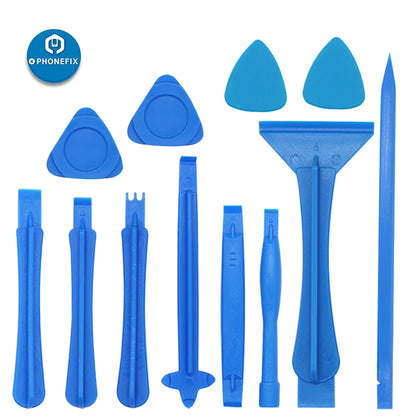12pcs Mobile Phone Repair Opening Tool Screen Repair Kit Plastic Spudger Disassemble Pry Tools for iPhone Electronics Tool Kit