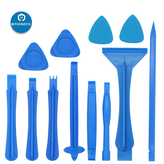 12pcs Mobile Phone Repair Opening Tool Screen Repair Kit Plastic Spudger Disassemble Pry Tools for iPhone Electronics Tool Kit