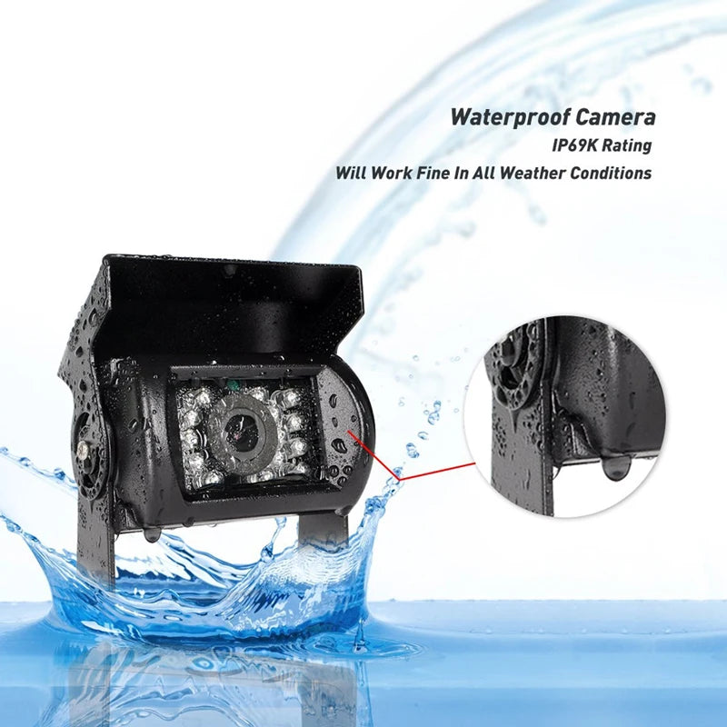 Reverse Camera 4 Pin AV Port IR Night  Backup Camera Waterproof For Truck/Trailer/Pickups/RV/ Heavy