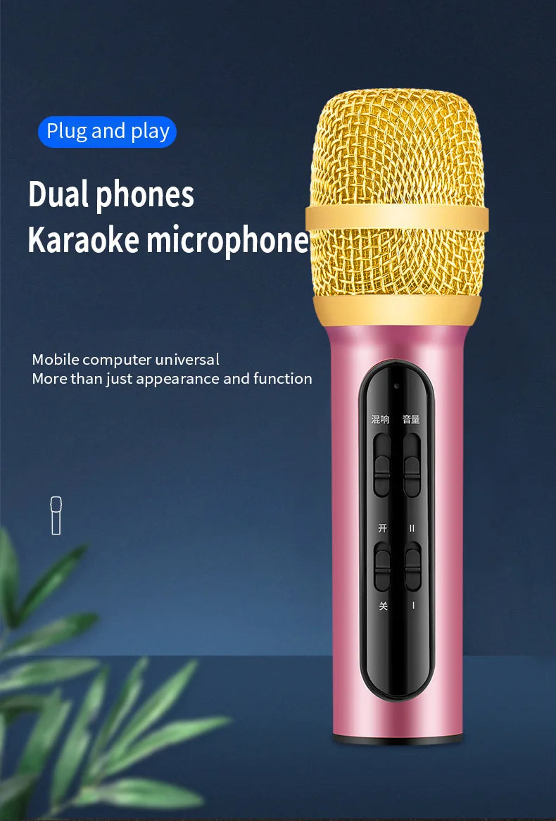 Portable Mini Wireless Condenser Mic Gadget Home Noise Reduction Microphone Integrated Audio Confere for Singing Songs