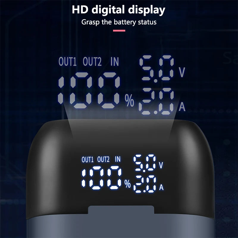 18650 Battery Charger Case DIY Power Bank Box QC3.0 PD 18W Fast Charging Case for 18650 217000 20700 Lithium Battery Charger Box