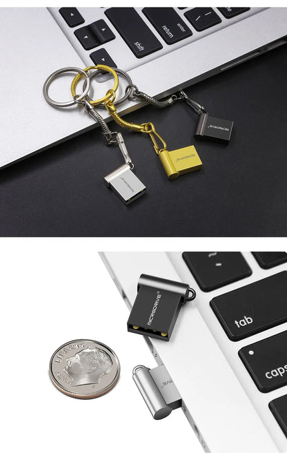 Metal Super Mini USB 2.0 4GB 8GB 16GB 32GB 64GB USB Flash Drive 128GB Pendrive 16GB Pen Drive U Disk Flash Memory