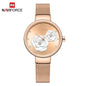 NAVIFORCE Luxury Women Watch Waterproof Dress Wristwatch Stainless Steel Bracelet Strap Elegant Lady Fashion Casual Female Gift