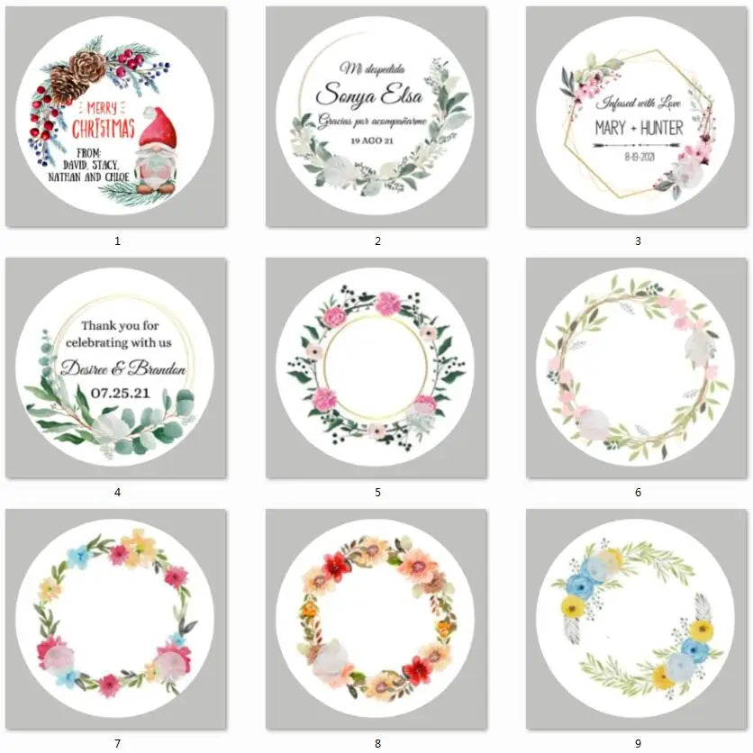 2-7cm Custom Stickers Customized Logos Wedding Birthdays Baptism Stickers Personality Labels Design Own Baking Gift Bag Sticker