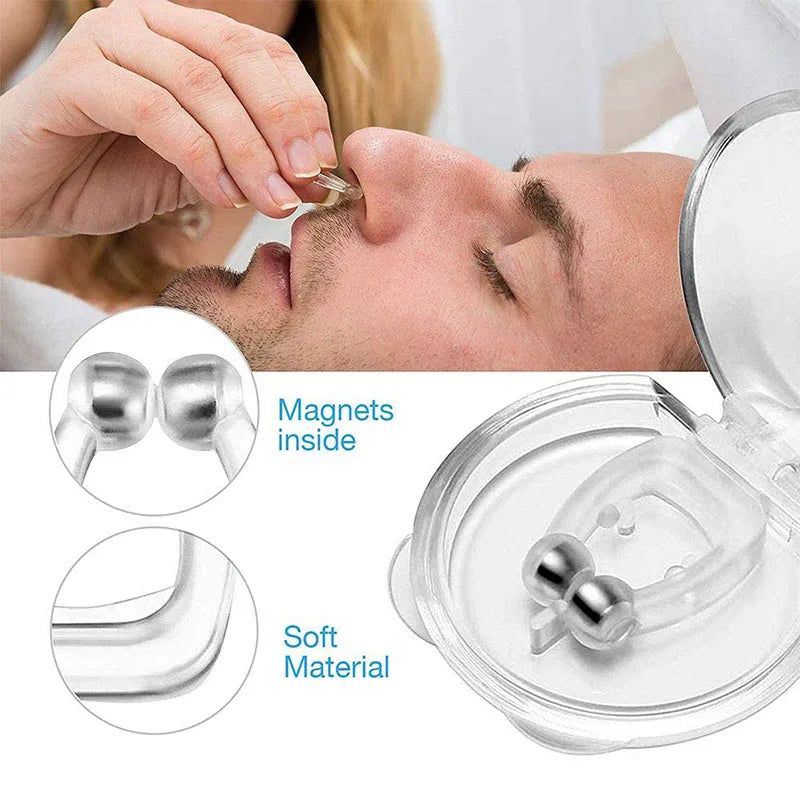4Pcs Silicone Magnetic Stop Snoring Device Professional Sleeping Aid Relieve Anti Snore Clip Latest