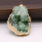 Natural Druzy Stone Pendant Plating Gilded Natural Agates Pendant for Women Jewerly DIY Necklace Bracelet Accessories Making