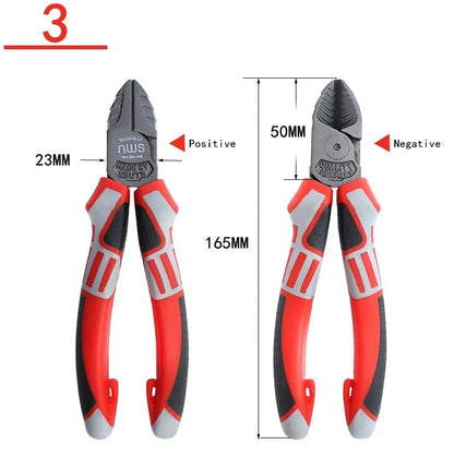 6''/7''/8”Multifunctional Wire Cutter German Electrician's Pliers Thickened Clamp Head Chrome Vanadium Steel Electrician Tools