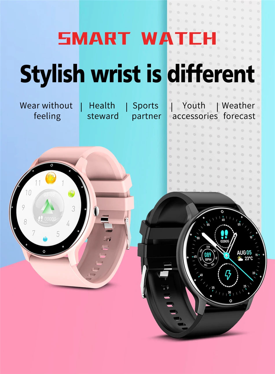 LIGE 2025 Nowy inteligentny zegarek męski, pełnoekranowy dotykowy sportowy zegarek fitness, wodoodporny IP67 Bluetooth dla Androida i iOS smartwatch Mężczyźni+pudełko