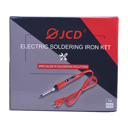 JCD Soldering iron kit adjustable temperature 220V 80W LCD solder welding tools Ceramic heater soldering tips Desoldering Pump