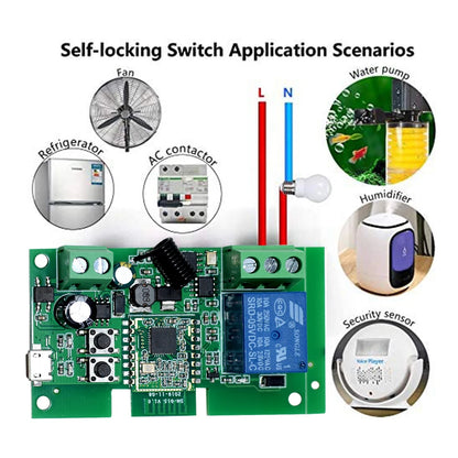 Zigbee Smart Relay Module Switch 1CH 12V 24V 220V 110V RF433 Wireless APP Remote Controller Work With Tuya/Smart-Life APP Alexa