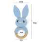 Baby Crochet Animal Rattle Wooden Toys for Children BPA Free Wood Rattle Baby Teether Stroller Game Educational Toy Newborn Gift