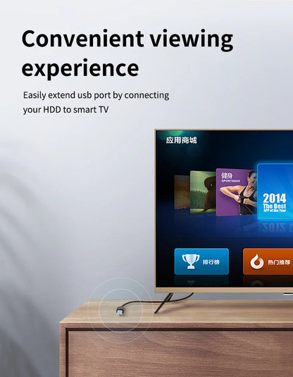 CABLETIME Przedłużacz USB USB 3.0 M/F 5 Gb/s do TV Smart PS4 X box SSD Przedłużacz USB Kabel do transmisji danych C267