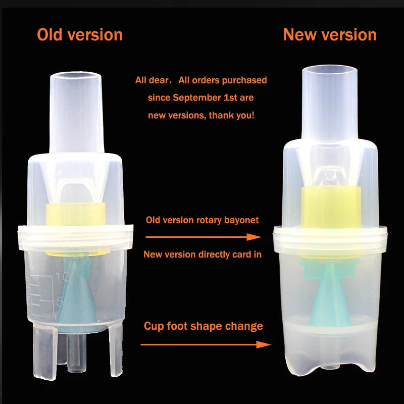New 10ml Nebulizer Nhaler Parts Atomized Cup Inhaler Compressor Part Spray Injector Parts for Adult Child Family