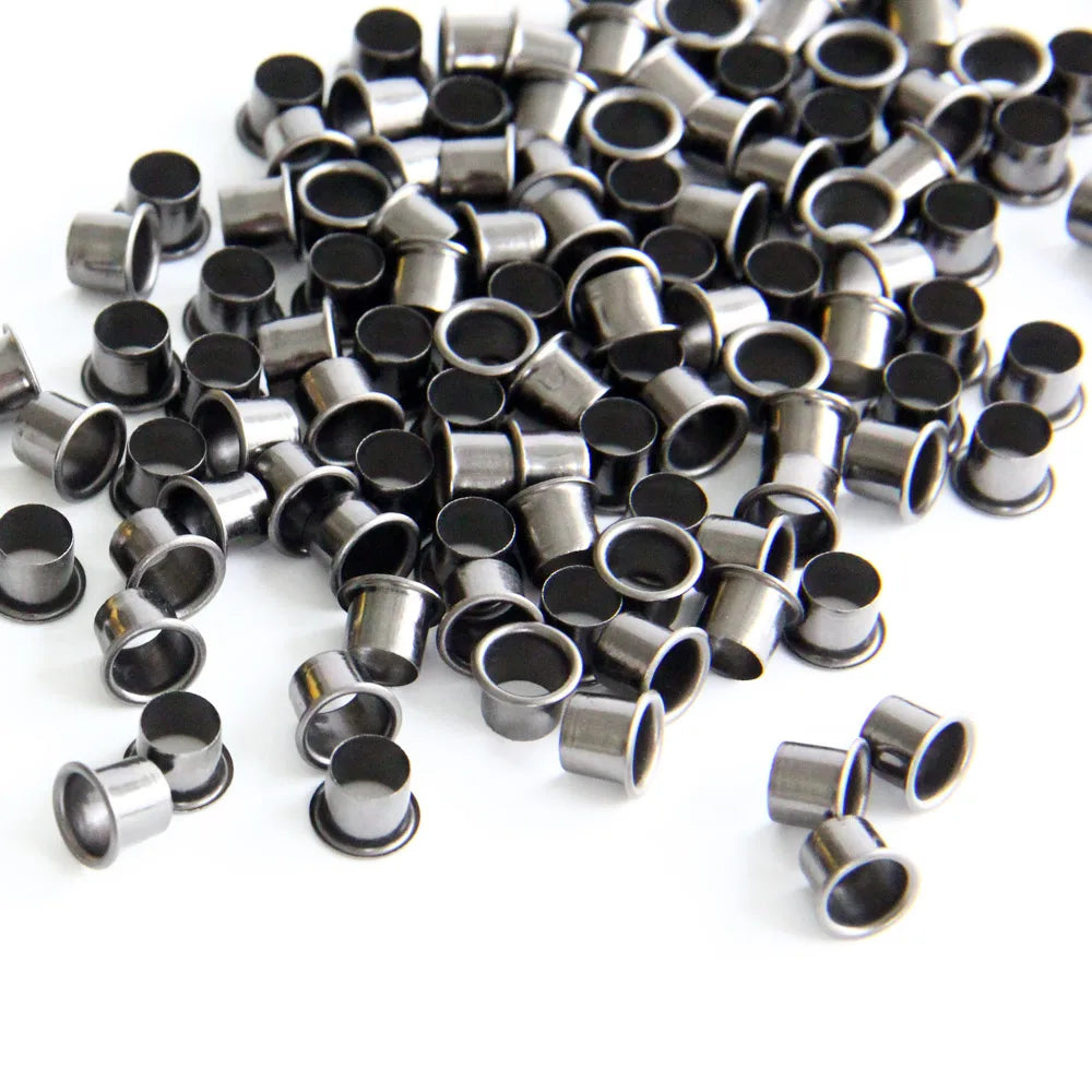 Eyelet Hole Punch Tool Kit  with 50 eyelets 6mm 7mm Gunmetal Finish for DIY Kydex Sheath Kydex Eyelet