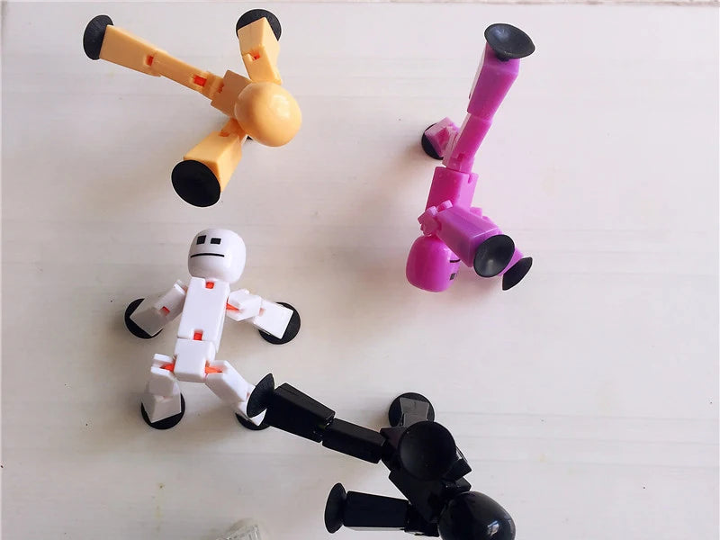 Suction Cup Sucker Sticky Robot Toys Collectable Action Figures Toy Create Stop Motion Animation Great for Kids Ages 4+