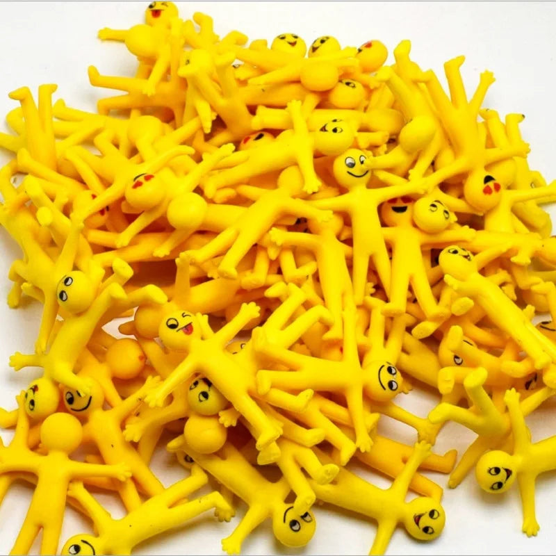 12Pcs Smile Expression TPR Soft Rubber Villain Anti-stress Toys Foldable And Stretchable Decompression Squishy Antistress Figets