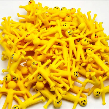 12Pcs Smile Expression TPR Soft Rubber Villain Anti-stress Toys Foldable And Stretchable Decompression Squishy Antistress Figets