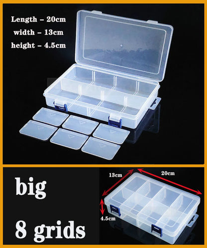 Transparent Plastic Box Screw Compartment Box Jewelry Earring Display Case Container Clear Terminal Organizer Tool Storage boxes