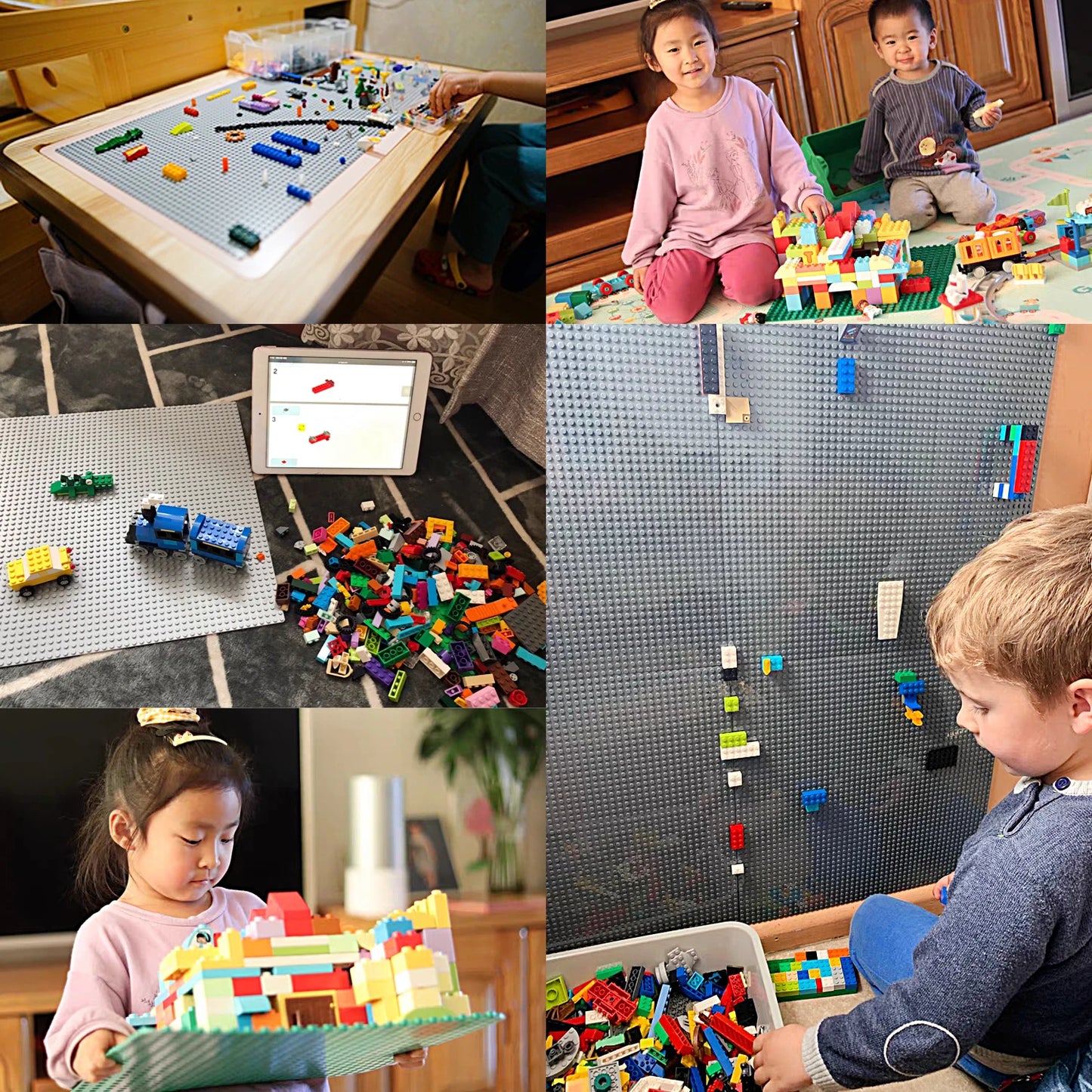 2PCS Classic Baseplates 32x32 16x32 Dots Base Plate MOC Blocks Plastic Building Bricks Assembly Compatible Brand City Friends
