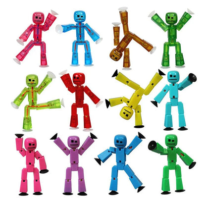 Suction Cup Sucker Sticky Robot Toys Collectable Action Figures Toy Create Stop Motion Animation Great for Kids Ages 4+