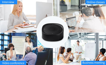 USB Conference Speaker Microphone Omnidirectional Condenser Computer Mic Mute/Volume Function For Laptop Notebook with Speaker